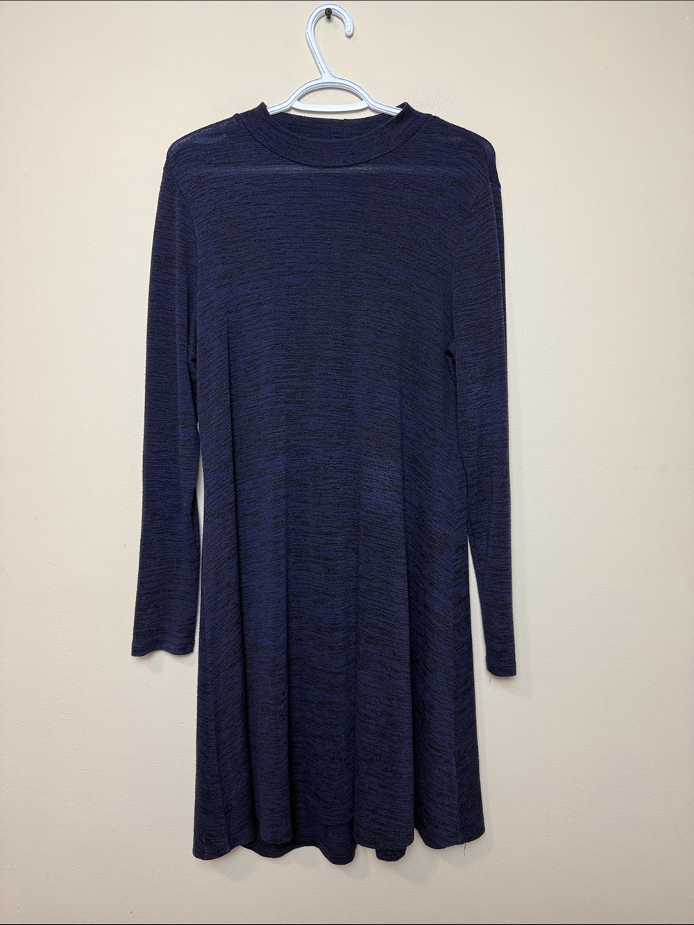 Reitmans Women's Navy Long-Sleeve Knit Swing Dress size XL